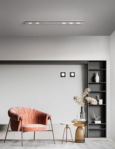Perenz Bottone – plafoniera in metallo bianco, nero o alluminio (3 misure) Perenz Lampade da soffitto